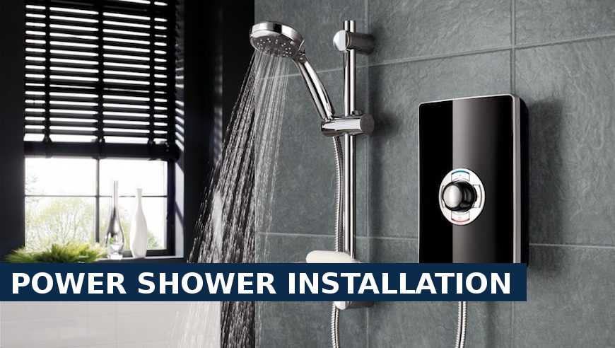 Power shower installation Walton-on-Thames